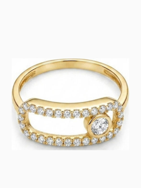 Damentlicher Ring mit Zirkon aus 14K Gold