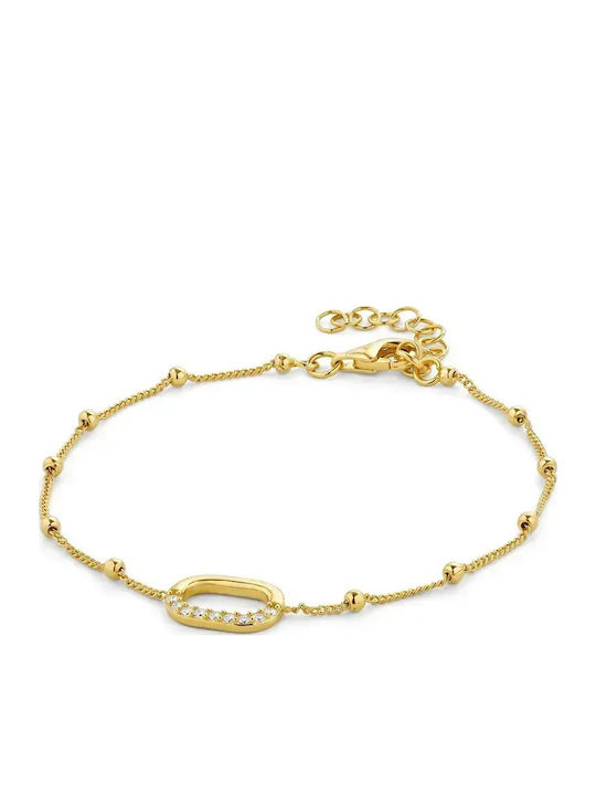 Vogue Damentag Armband Kette aus Silber Vergoldet