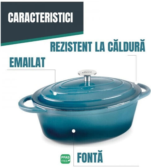 Lacor Cratiță Olandeză Ovală din Fontă 3.5l