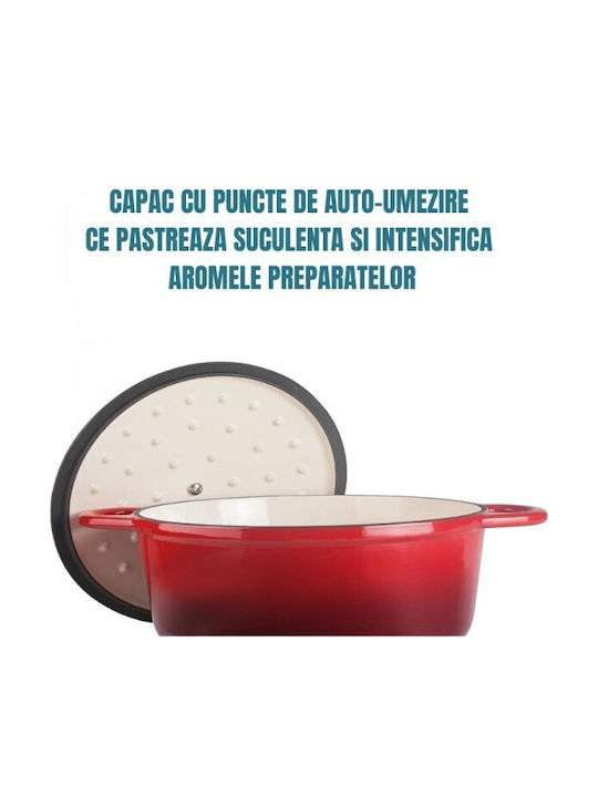 Lacor Niederländische Ofen Oval Gusseisen 3,5lt