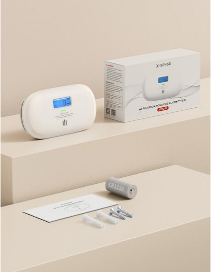 X-sense Xc0c-ir Detector Inteligent de Monoxid de Carbon 2.4ghz Wi-fi Senzor Electrochimic Ecran Lcd Alerte în Timp Real pe Telefon Baterie Înlocuibilă Montaj pe Perete Portabil