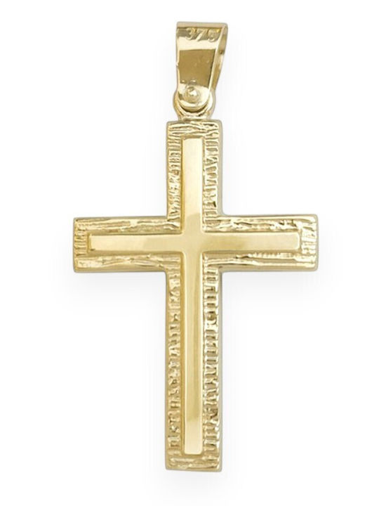 Goldjewels Χρυσός Σταυρός 9Κ Διπλής Όψης