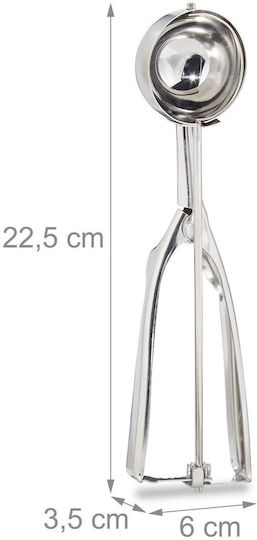 Relaxdays Lingură de Înghețată din Oțel Inoxidabil 22.5cm