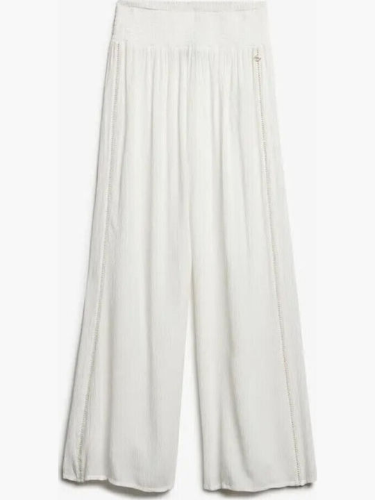 Pant Women's Fabric Trousers Ecru