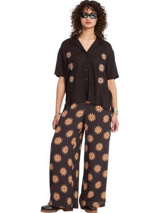 Pant Γυναικείο Υφασμάτινο Παντελόνι Multi Μαύρο