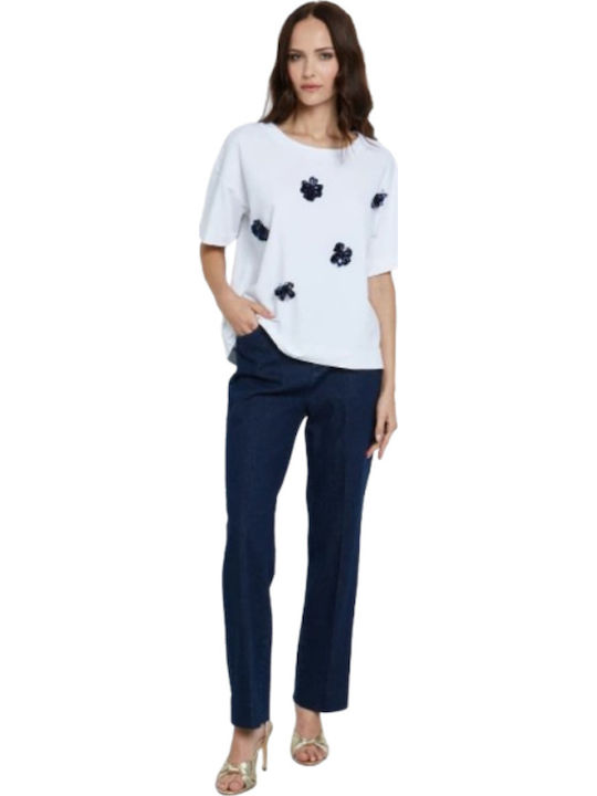 Women's Fabric Trousers Blue
