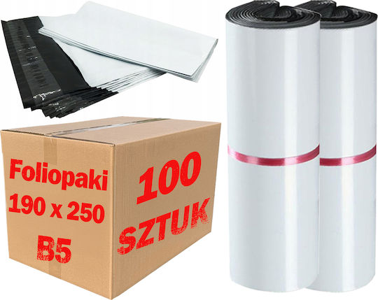 White Courier Folio Sleeves B5 190x250mm 100 Pcs