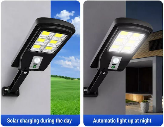Set of 6 Wall Mounted Solar Lights Cold White 6500K with Motion Sensor and Photocell IP65