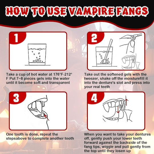 Vampire Karnevalsaccessoires Δόντια für Halloween