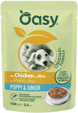 Oasy Oasy Υγresses Hundefutter Für Welpen Mit Huhn Und Reis 100gr
