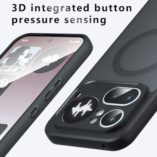 Matte Magsafe Σκληρή Θήκη Transparent Black Nothing Phone 4a Pro