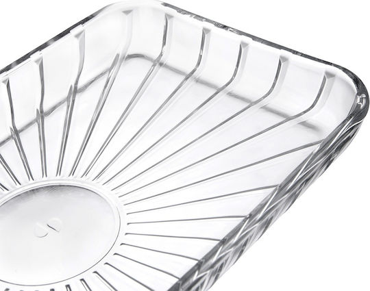 Orion Rectangular Glass Transparent Serving Platter 27.5x16.5cm Orion Rectangular Glass Transparent Serving Platter 27.5x16.5cm