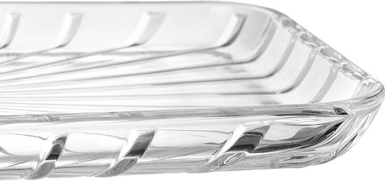 Orion Rectangular Glass Transparent Serving Platter 27.5x16.5cm