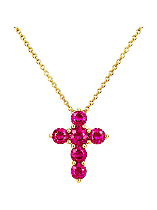 Salvatore Plata Damen Kreuz aus Silber mit Kette