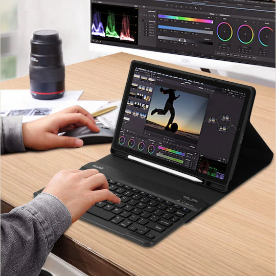 Калъф Samsung Galaxy Tab A11 Plus 11" Buddi Zuna Keyboard Case Поставка За Стилус Bluetooth Клавиатура Черен 8719246559488