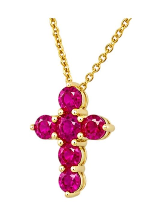 Salvatore Plata Damen Kreuz aus Silber mit Kette