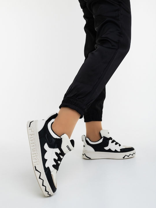 Adidași Flatforms Pentru Femei Albi și Negri