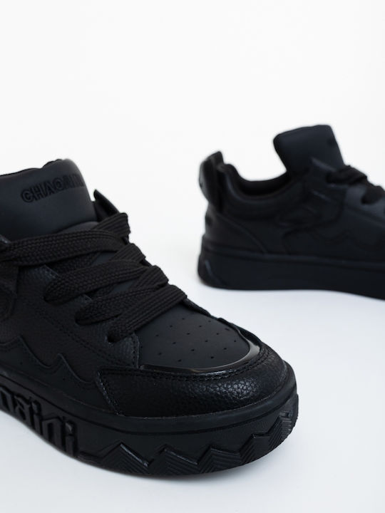 Damentaschen Flatforms Sneakers Schwarze