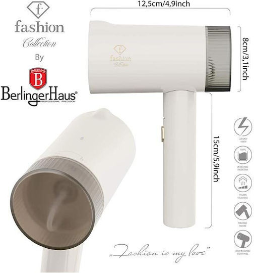Berlinger Haus Handheld Garment Steamer 1000W with 100ml Tank White