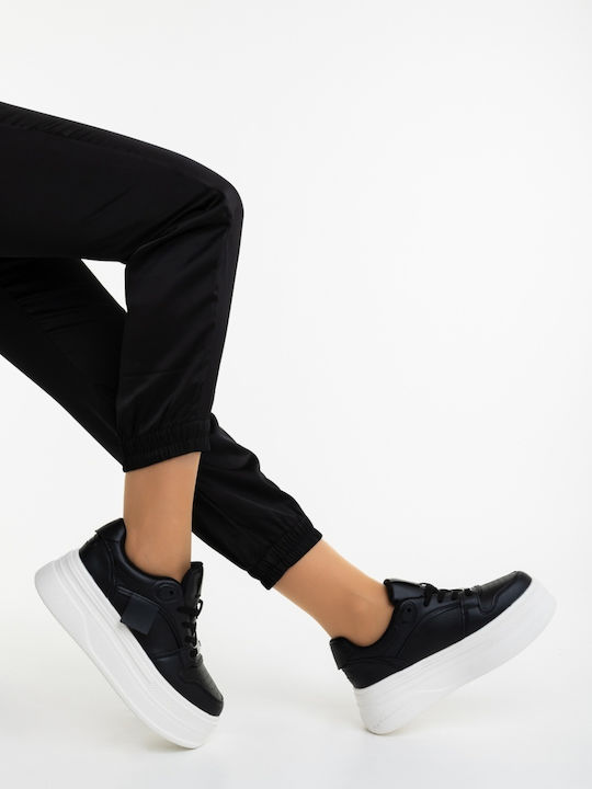 Adidași Flatforms Pentru Femei Negri și Albi