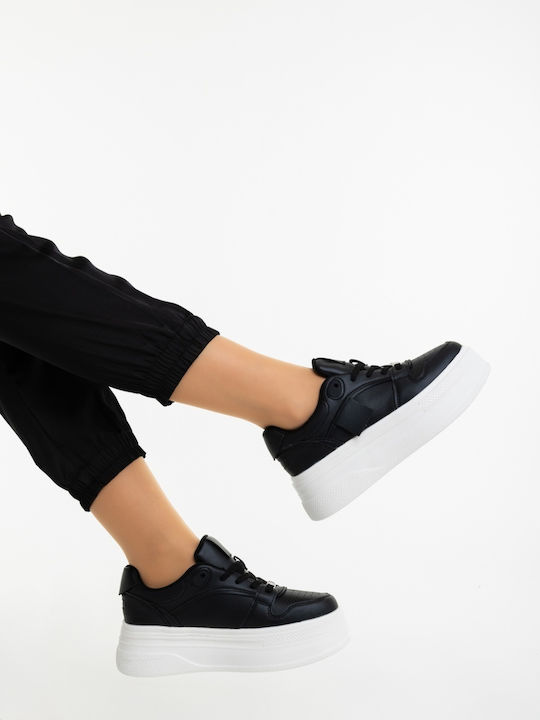 Adidași Flatforms Pentru Femei Negri și Albi