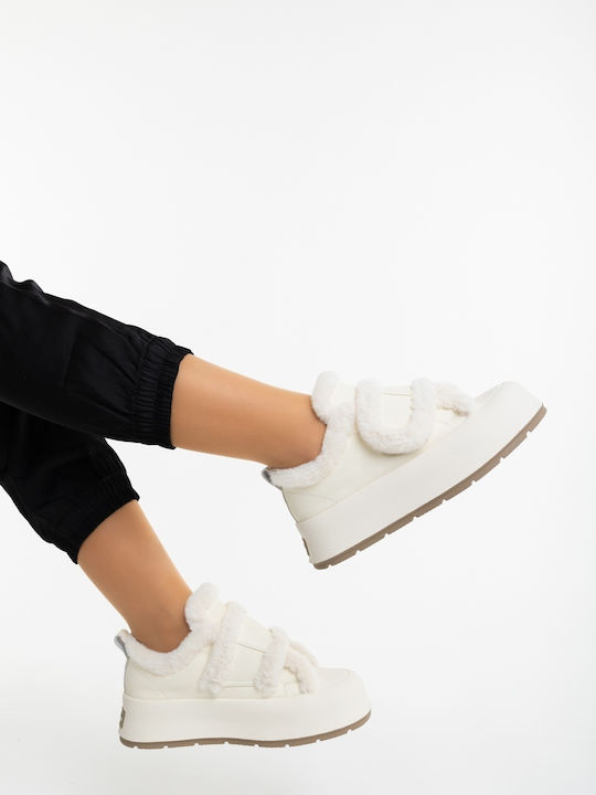 Adidași Flatforms Pentru Femei Bej