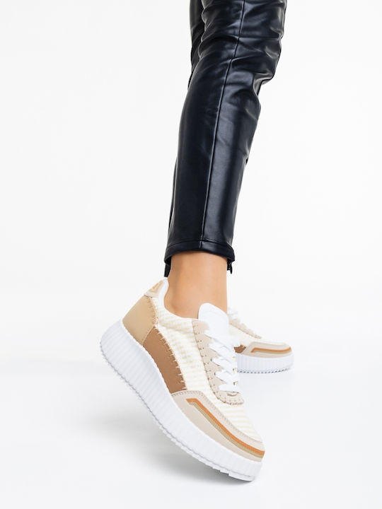 Adidași Flatforms Pentru Femei Bej