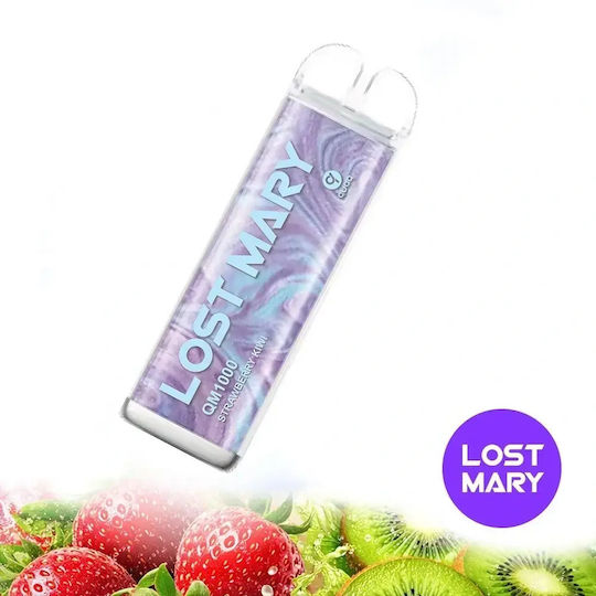 Lost Mary Еднократна Електронна Цигара 1000 Вдишвания Strawberry Kiwi 2ml 20mg Червена