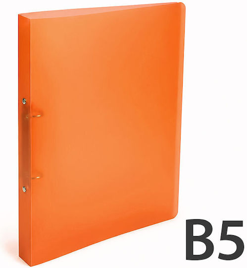 PP Ordner 2 Ringe 19x26x2cm Orange Fluoreszierend
