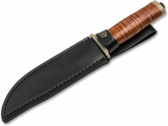 Boker Ranger Field Bowie Μαχαίρι Επιβίωσης Καφέ σε Δερμάτινη Θήκη