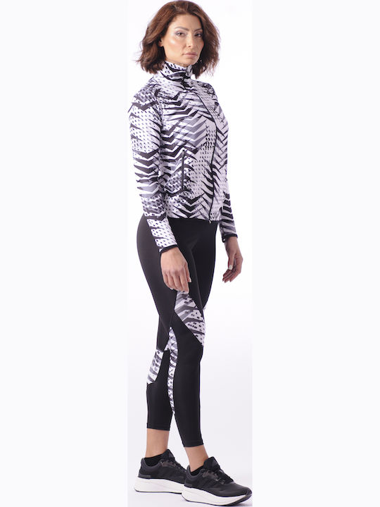 Damen Strickjacke mit Reissverschluss in Weiß Farbe