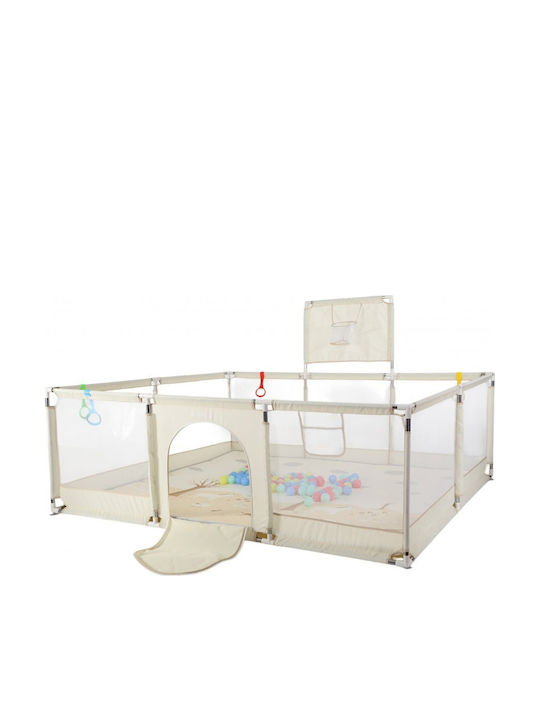 Parc cu Saltea Bej 200x180cm