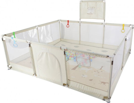 Park with Mattress Beige 200x180cm