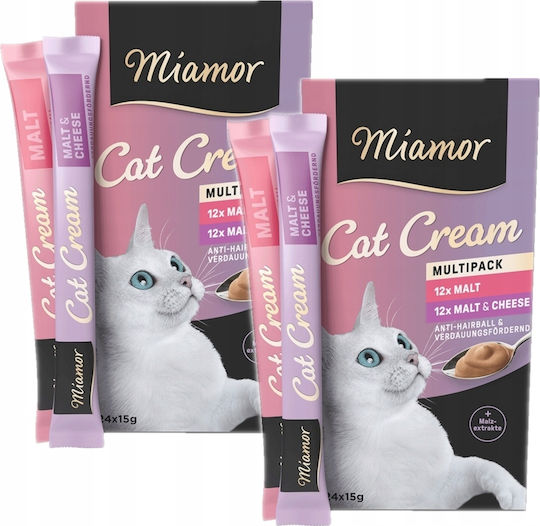 Miamor Cream Malt Cat Treats with Cheese for Adult Cats 15g