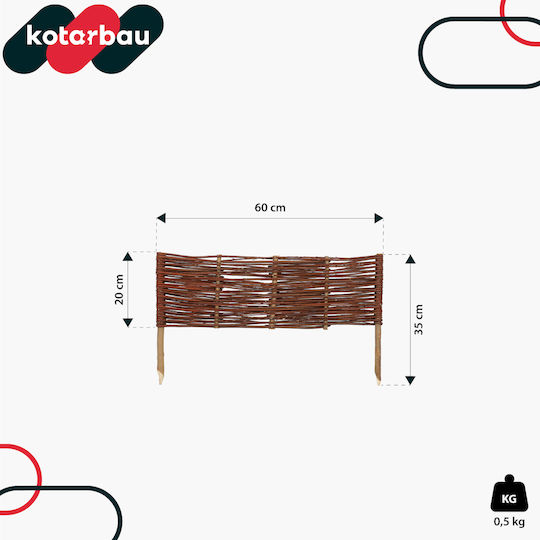 Kotarbau Gardă Viu De Grădină În Culoare Bej 60x20cm