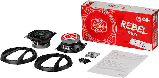 Bass Habit R100 Rebel Σετ Ηχεία Αυτοκινήτου Ομοαξονικά 4" με 40W RMS (2 Δρόμων)