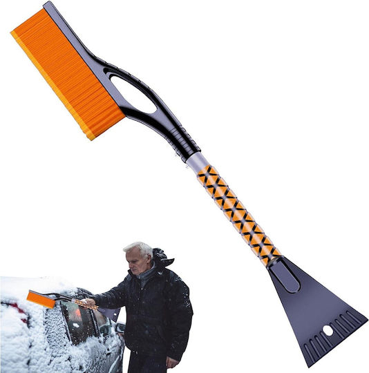 Perie Răzuitoare Zăpadă Gheață Mașină Alista Home Multifuncțională Detasabilă Mâner Antiderapant Aluminiu Plastic Spargător Gheață Parbriz Soluție Iarnă Dezghețare 68x24x11.1 Cm Portocalie