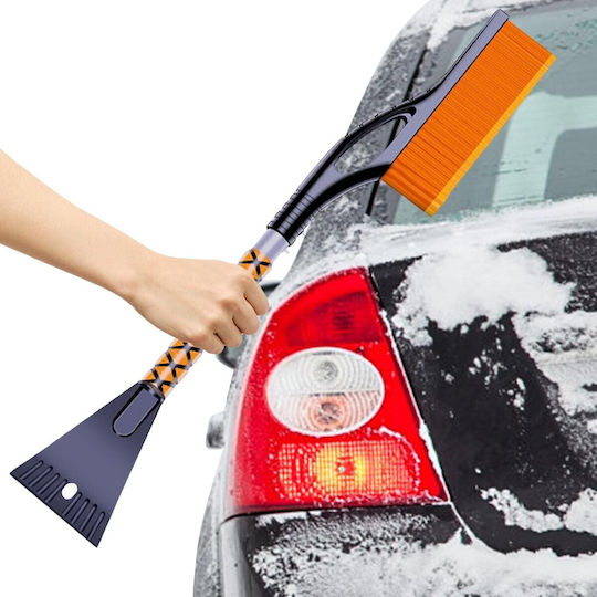 Perie Răzuitoare Zăpadă Gheață Mașină Alista Home Multifuncțională Detasabilă Mâner Antiderapant Aluminiu Plastic Spargător Gheață Parbriz Soluție Iarnă Dezghețare 68x24x11.1 Cm Portocalie
