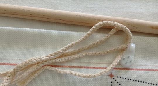 FRIPIA Hängende Wanddekoration Blau aus Stoff 50x35cm