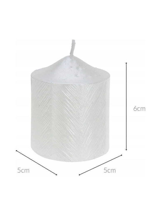 Koopman Decorative Candle White 5x6cm