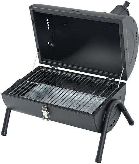 Barbecue Charcoal Kinghoff Kh 2032 Portable Adjustable Ventilation 180° Opening Cover Lock Steel Black