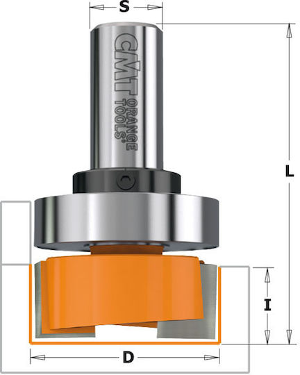 Κοπτικό Mortising Router Bit D15.87mm-l57mm-s6.35mm Cmt #801.158.11b