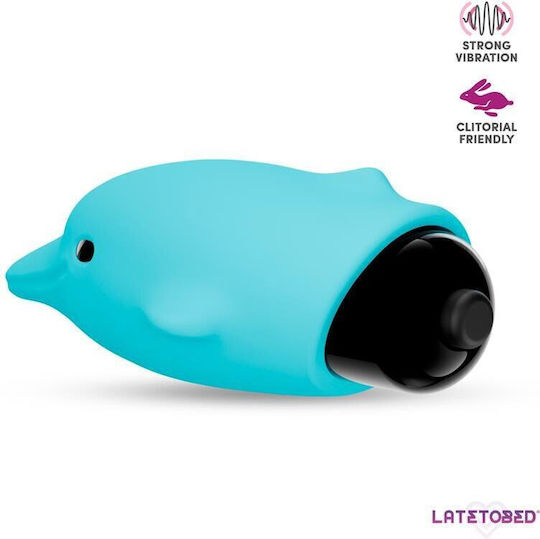 LateToBed Dolphy Vibrator Bullet 8cm Albastru