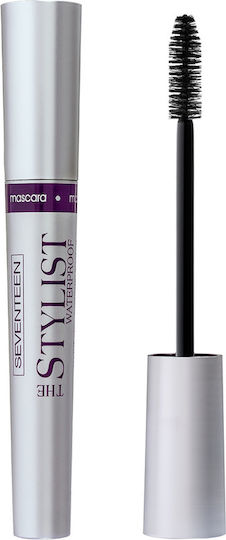 Seventeen The Stylist Waterproof Mascara für Band, Eisstockschießen & Länge 01 Black 9ml