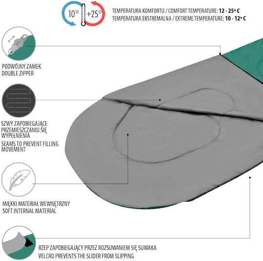 Abisal Sleeping Bag Μονό Green-grey