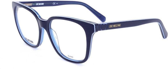 Moschino Rame Ochelari Pentru Femei Acetat Albastru MOL590 PJP