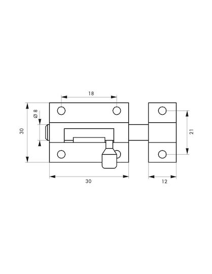 Brass Bolt 30 Mm Thirard 00100830