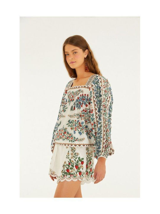 Women's Cotton Long Sleeve Multicolour Blouse