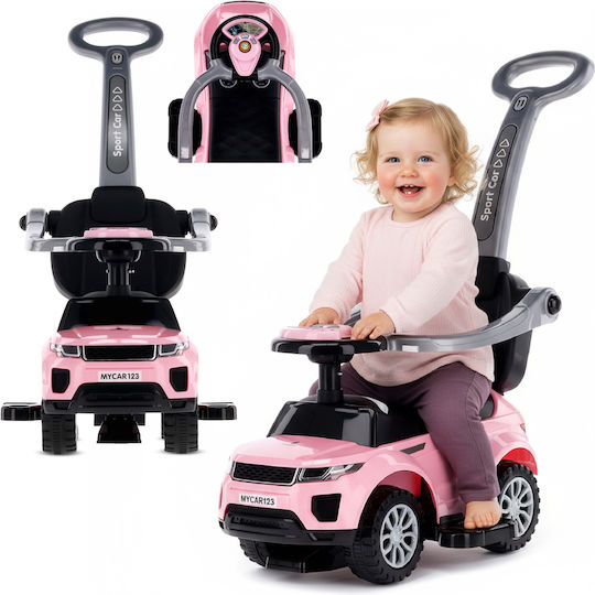 Rutschauto Schiebewagen Kinder Griff Sportwagen Hellrosa