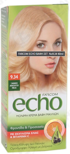 Farcom Echo Vopsea De Păr 9.34 Blond Deschis Miere 60ml